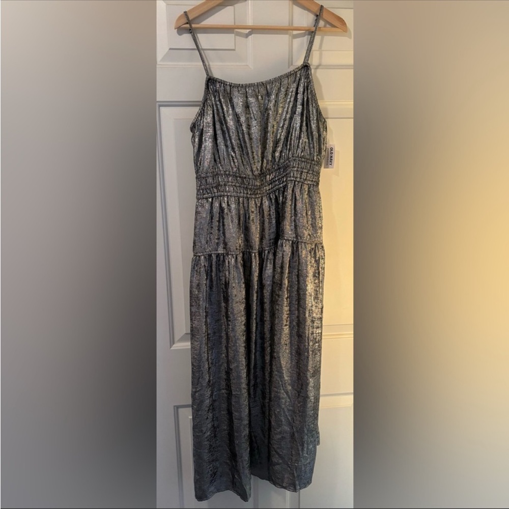 Metallic maxi dress